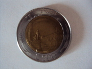 Монета 500 лир Италия 1983г.